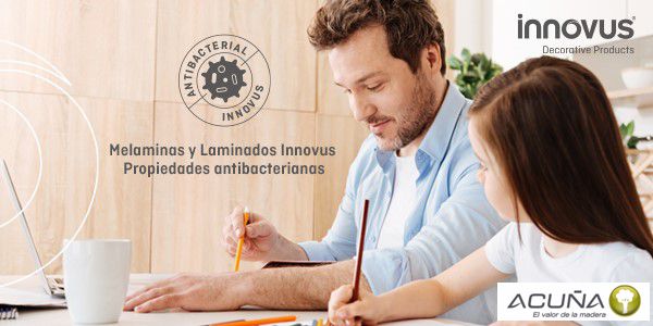 Innovus Melaminas y Laminados: Soluciones antibacterianas. Disponible en Acuña